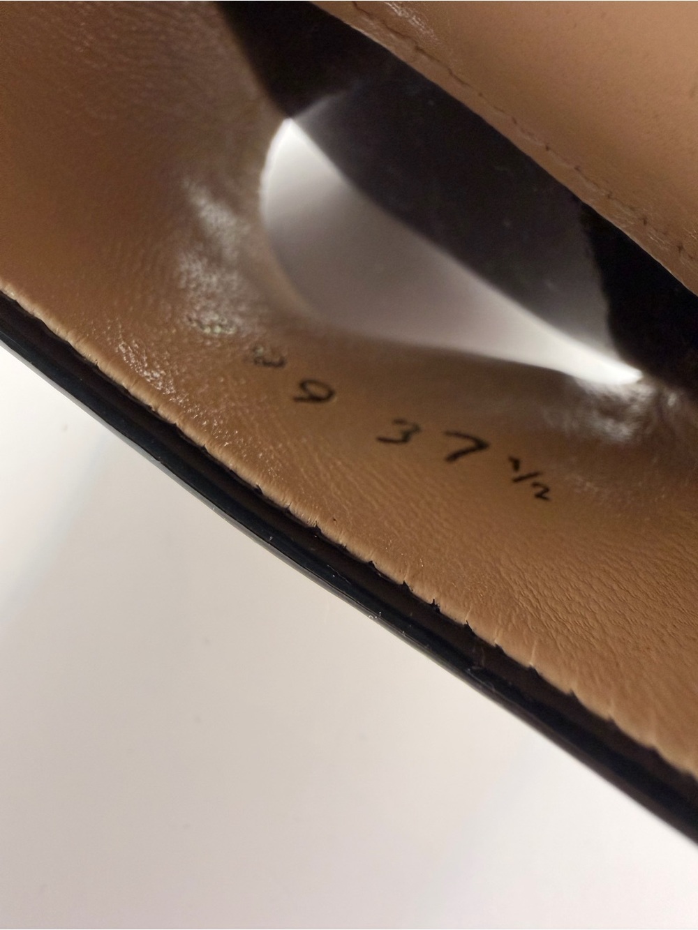Patent Navy Peep-Toe Wedge Heels - Picture 4 of 8